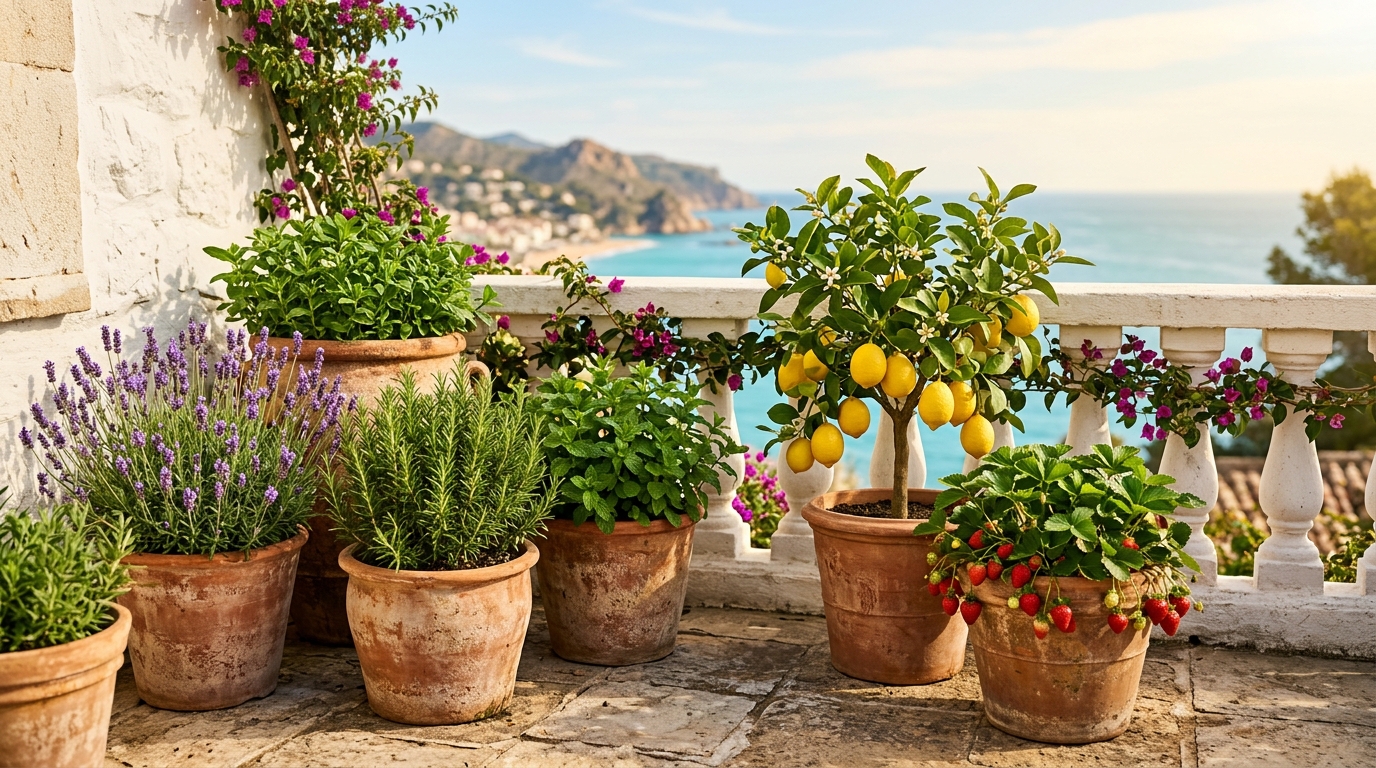 plantas terraza, aromticas maceta - Tecnoverd Jardineria